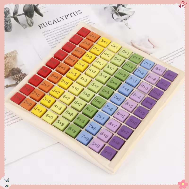 Wooden Math Game Toys Montessori Educational 99 Multiplication Table ...