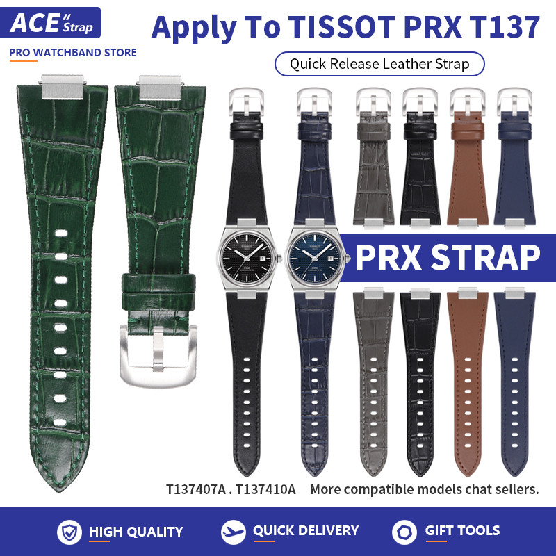 Lederen horlogeband geschikt for Tissot for PRX-serie horlogeband 1853