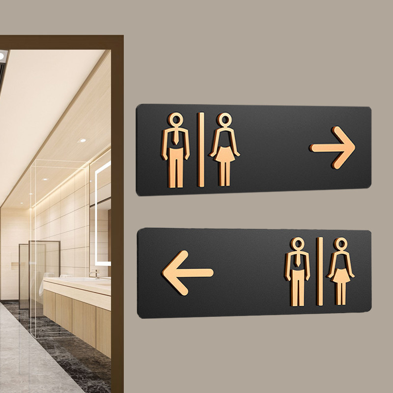【Cyber】 Men And Women Bathroom Signs Index Toilet The Left And Right ...
