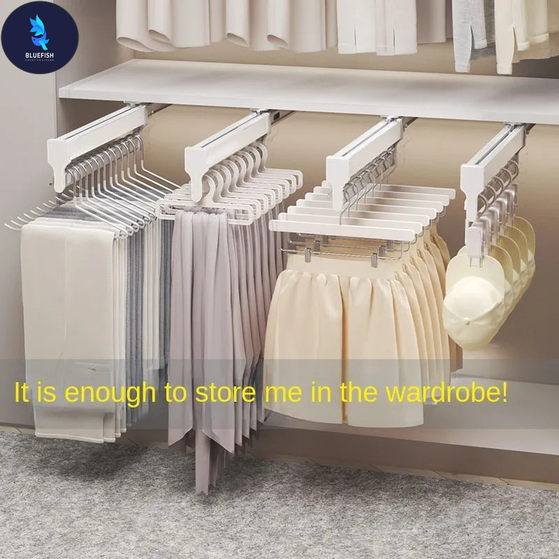 BF Household High-End Wardrobe Built-In Top-Mounted Pants Storage Rack ...