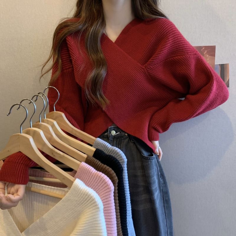 2018 Long Sleeve Plus Size Irregular Sweater