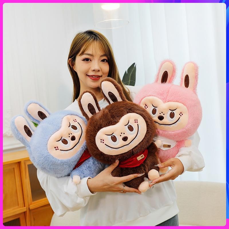 (Ready Stock) 45/60/80cm Labubu plush toy doll for girls labubu doll ...