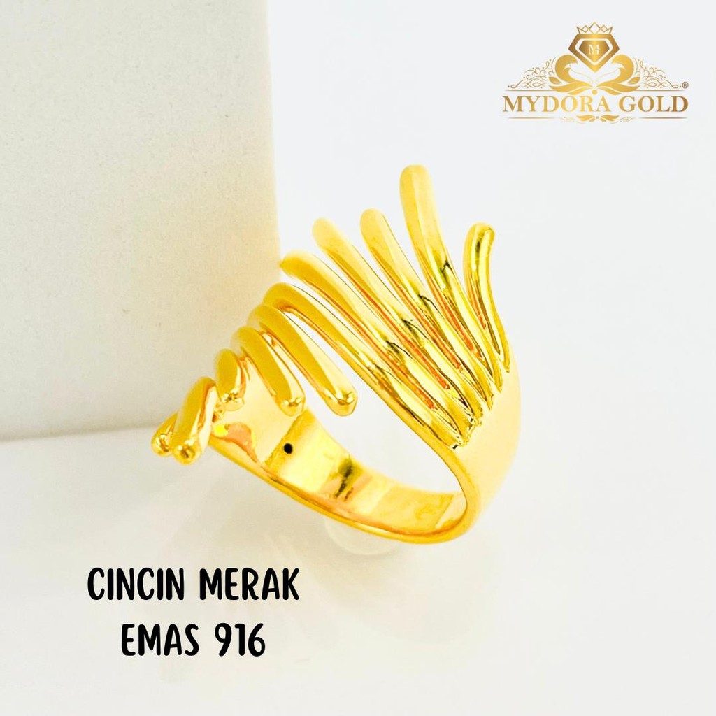 MYDORA Cincin Merak (5G) l EMAS 916/22K | Shopee Malaysia
