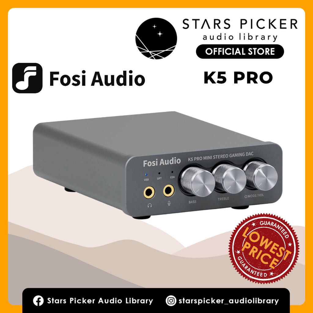 Fosi Audio K5 Pro Gaming DAC and Headphone Amplifier for PC/PS5/Switch ...