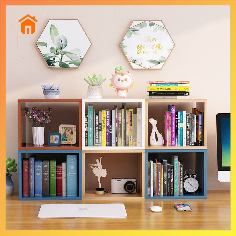 Desktop Bookshelf Office Storage Rack Simple Combination Multi-Layer ...