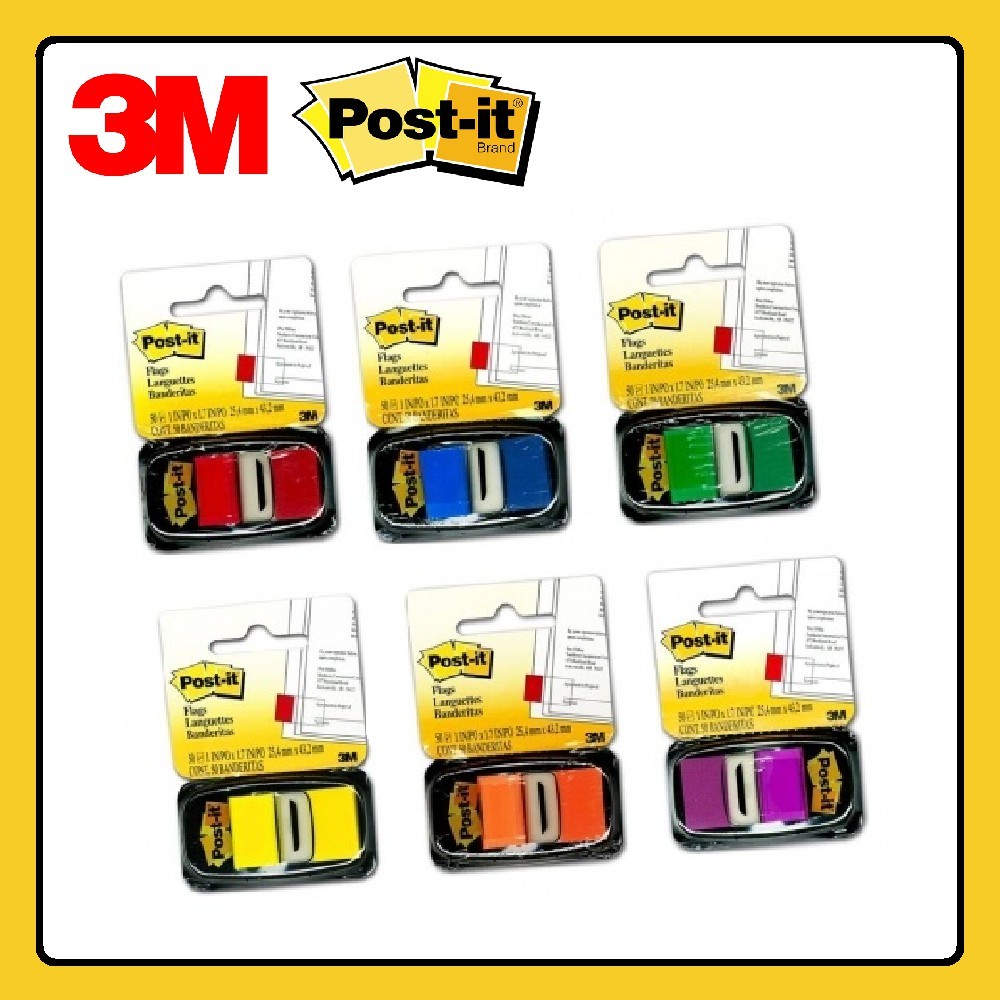 60 Marque-Pages Post-it • Orange, Rose, Vert • Repositionnables • Pour Organiser Documents/Cahiers