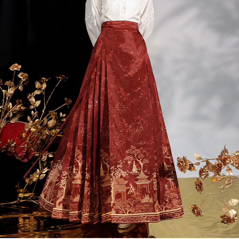 裊裊烟織 明制 馬面裙 日常 中華漢服H28＃