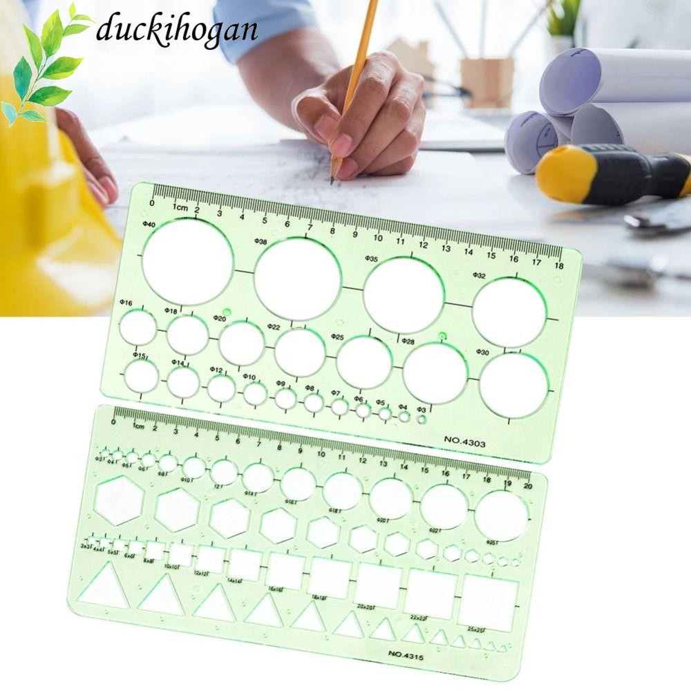 DUCKIHOGAN Ruler, Geometric Template Technical Drawing Circle Stencil ...