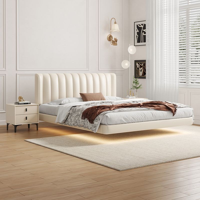 Piano Key Bedside Suspension Bed Frame Modern Simple Leather Bed ...
