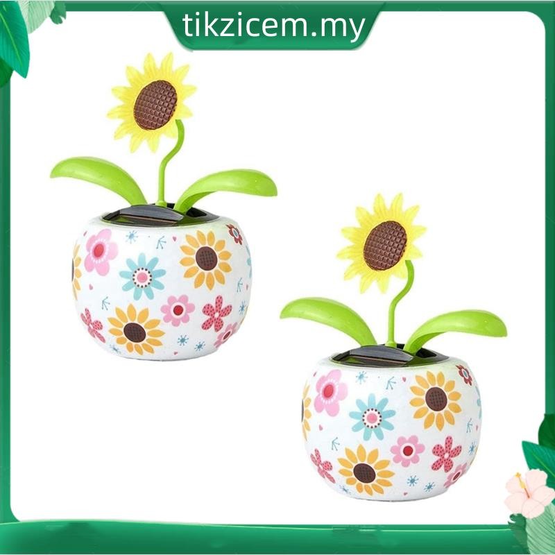 Solar Dancing Flowers, Dancing Sunflower, Bee Flower Solar Powered Swinging Toys, Cute Solar Power Flip Flap Flower Insect For Car Decoration, Dancing