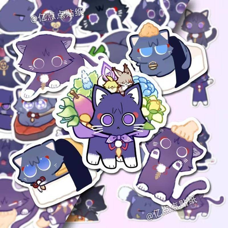 80Pcs/Set Game Cartoon Cat Stickers Kawaii Wanderer Balladeer ...