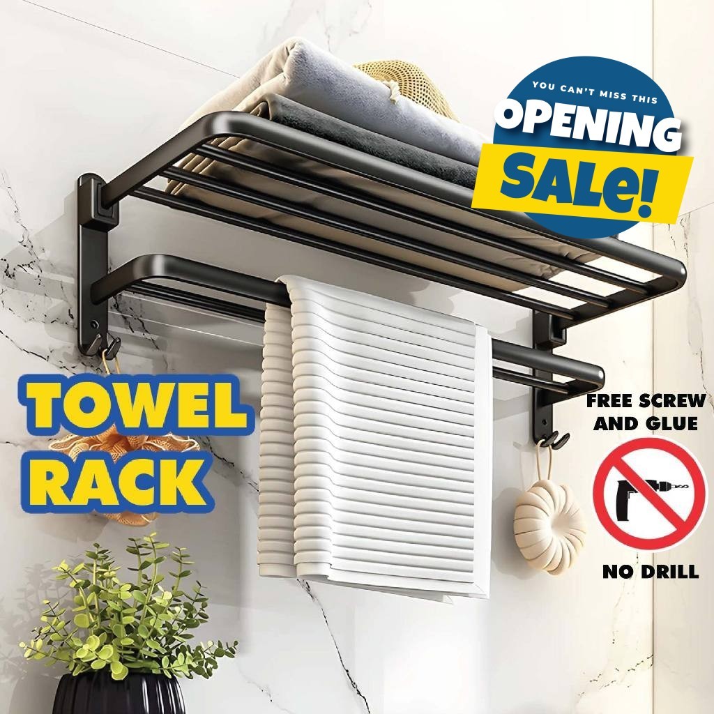 Kakideco Bathroom Towel Rack Towel Rak Tuala Mandi Penyangkut Tuala ...