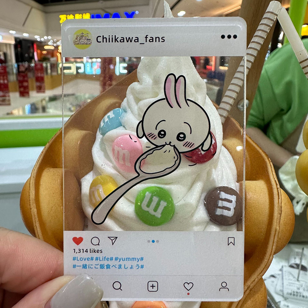 Acrylic Printed Pattern Cute Chiikawa Transparent Card Photo Matching ...