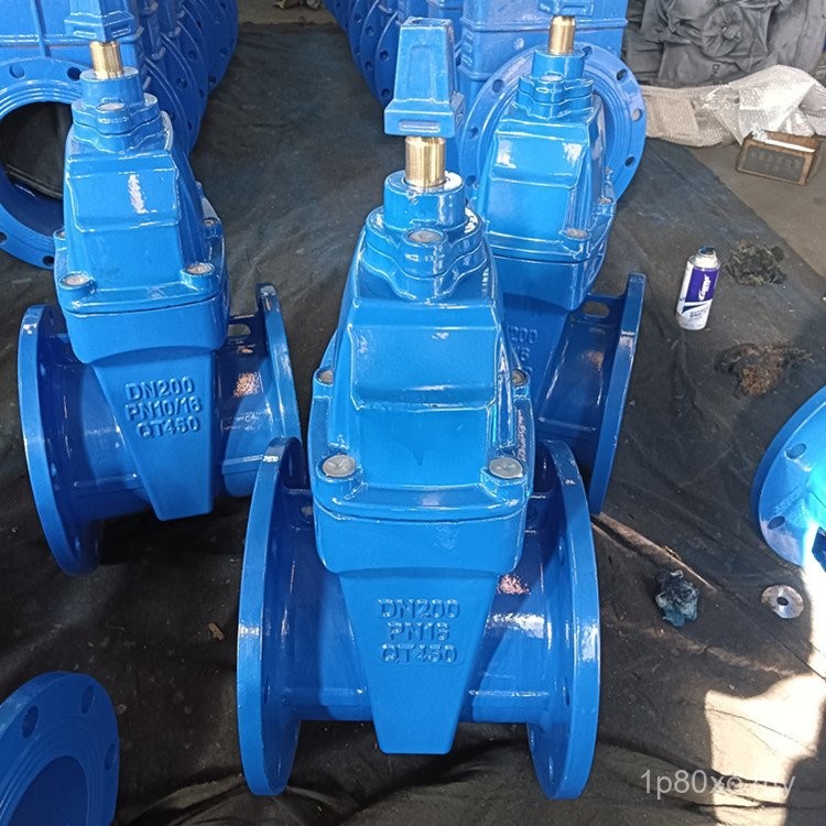 Injap gerbang meterai lembut besi tuang Z45X injap gerbang pengedap ...