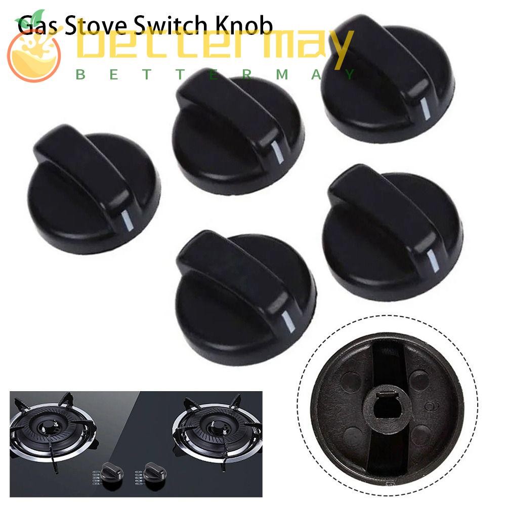 BETTER-MAYSHOW 1/2/5Pcs Hob Knobs, 8mm Plastic Handle Gas Stove Cooker ...