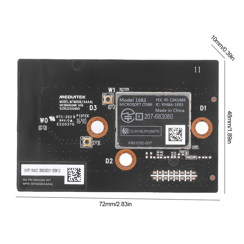 WiFi Card Module Board Replacement Network Card for Xbox One S/X/Xbox ...