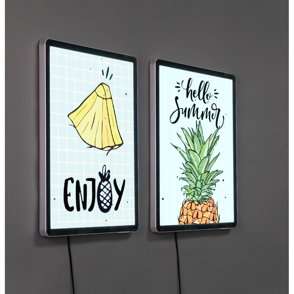 flower shop led logo fruit Pineapple sign board illuminated restaurant ...