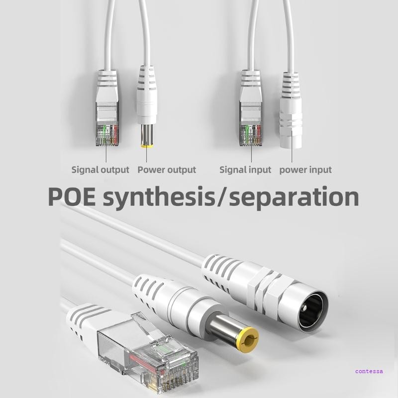 CON Ethernet Passive PoE Injector and Splitter with RJ45 DC5 5x2 1mm ...