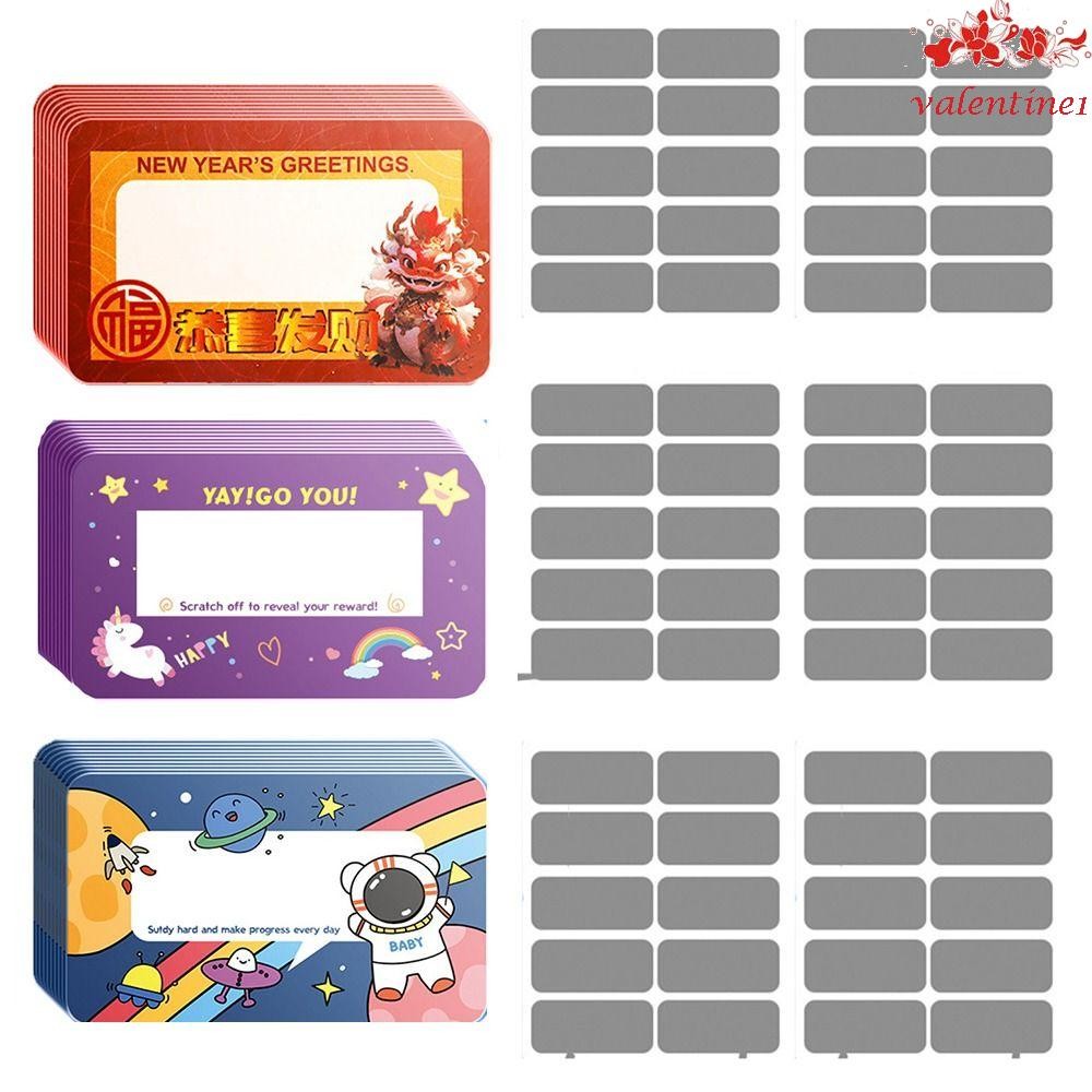 VALENTINE1 20PCS Scratchoff Cards, Anniversary Party Game Vouchers