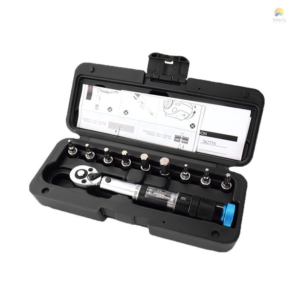 Wrench socket 11PCS 1/4 Inch 2-14Nm Preset Torque Wrench Sleeves Set ...