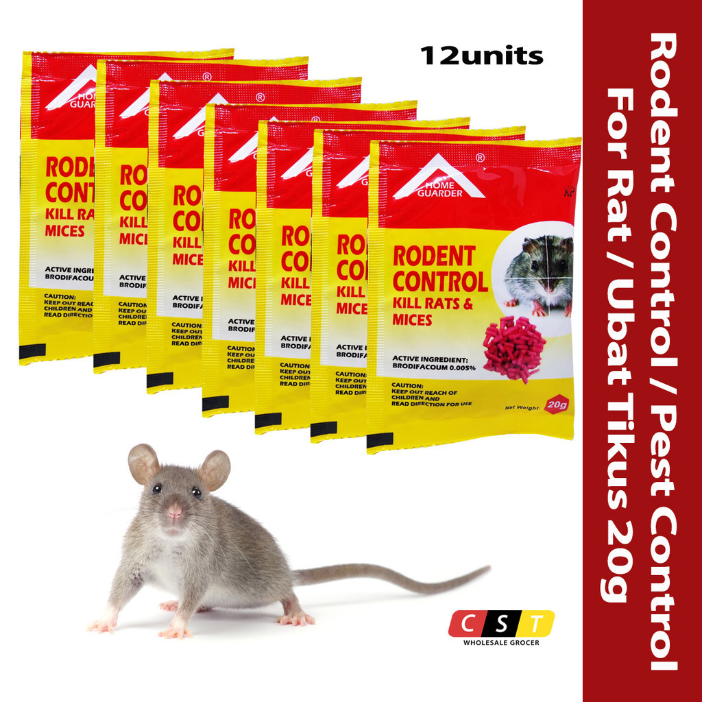 Rodent Control / Pest Control For Rat / Tikus 20g [12units] | Shopee ...