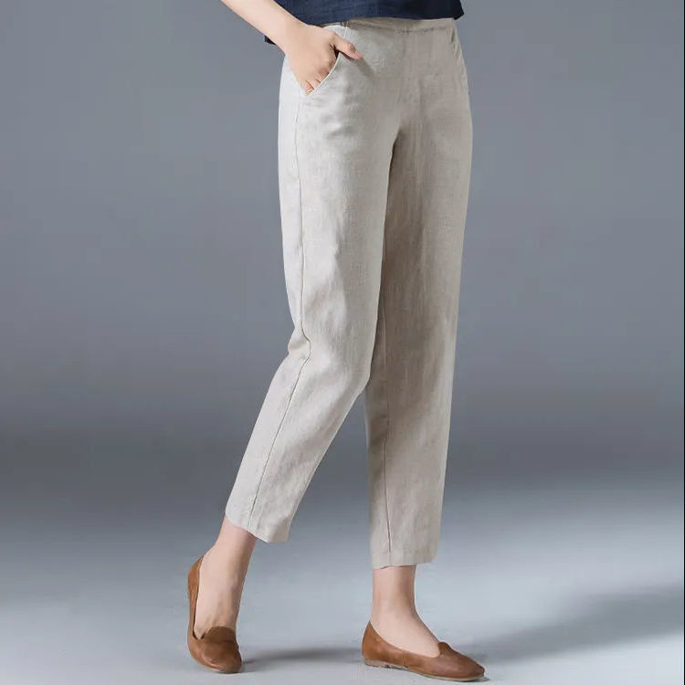 Plus Size Women Casual Summer Loose Solid Harem Pants QW1053
