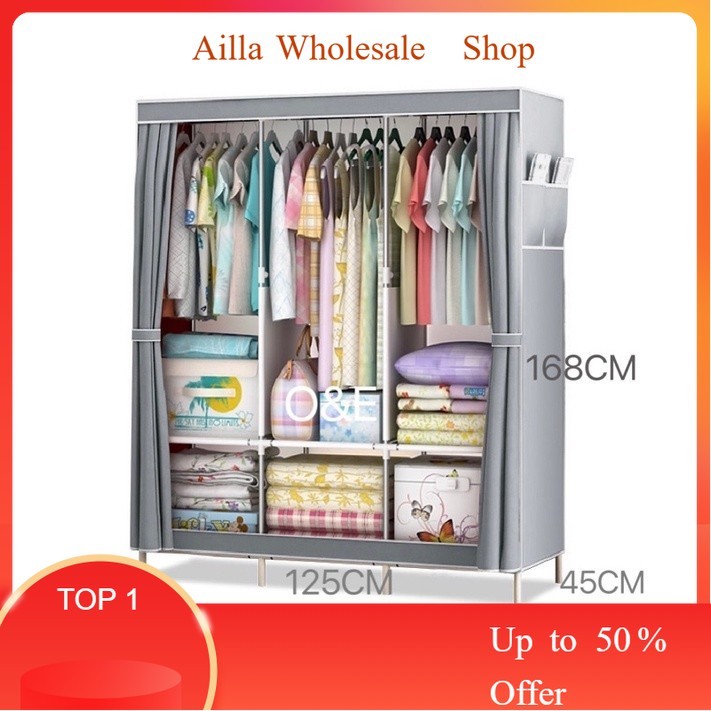 (Fast Ship!!!) Wardrobe Almari Baju Rak Baju Clothes Organization ...