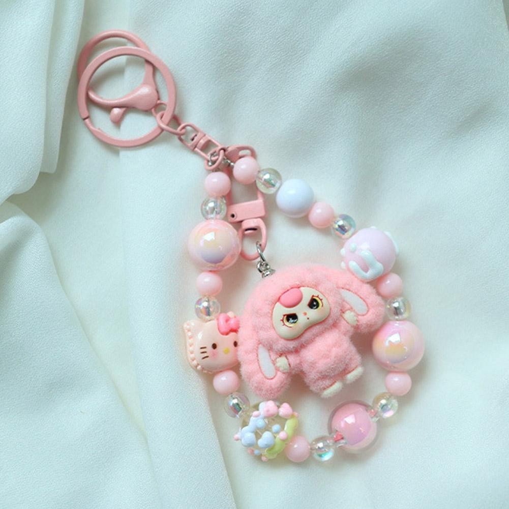 Baby Three-year Creative Keychain Hand-painted Beaded Keychain Cute ...