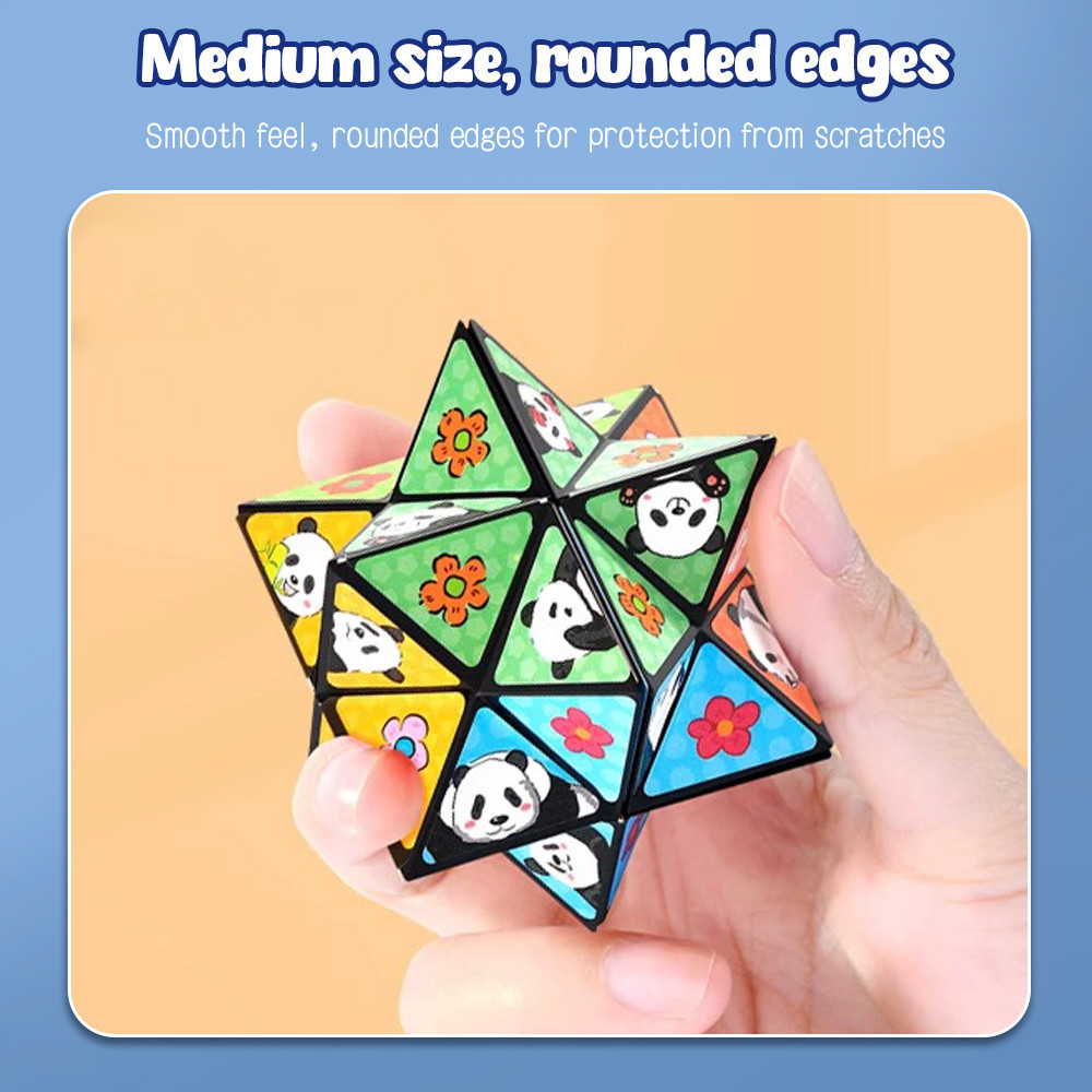 LAKOE Kids Magnetic Cube Panda Magic Cube Magnet Puzzle Cube Variety ...