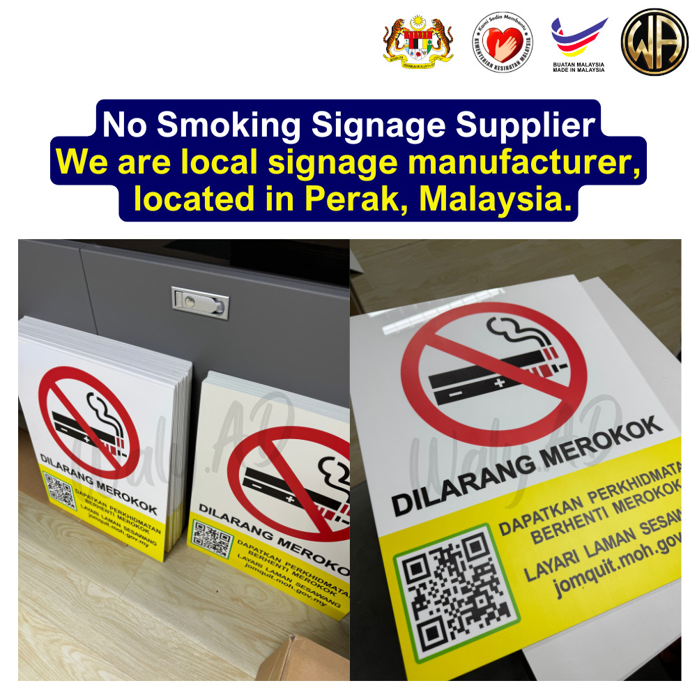 [Latest] No Smoking Sign /Dilarang MerokokPapan Tanda No Vaping Acrylic ...