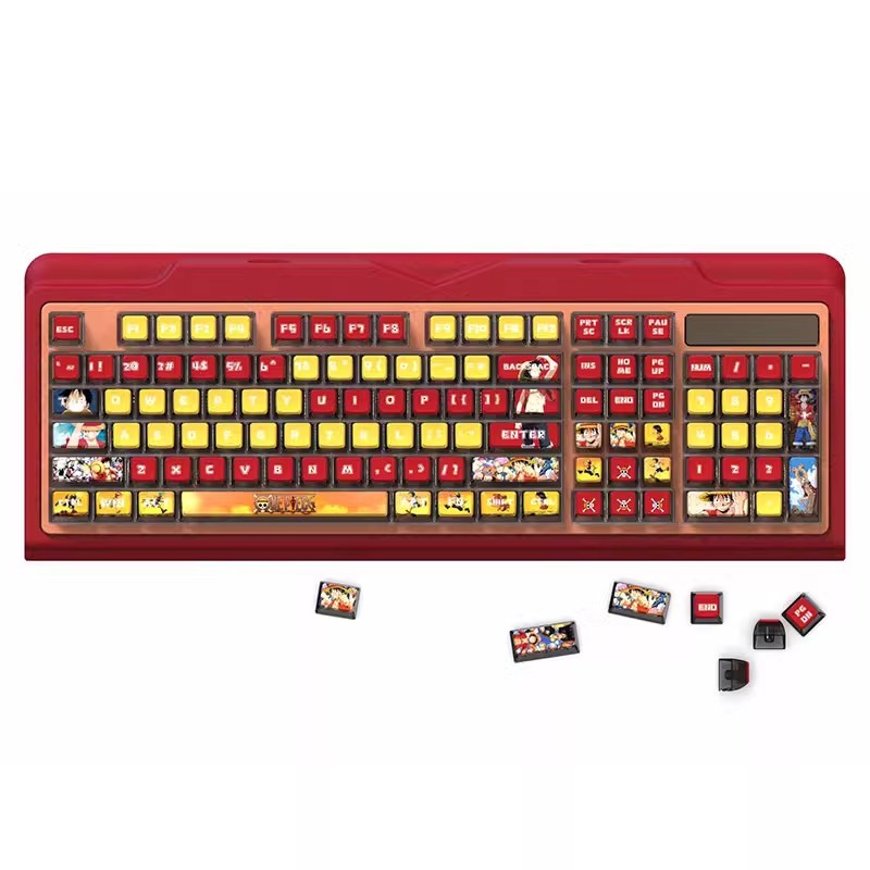 【Keycap Only】One Piece Theme Keycap 116 Keys Four Sides Black Shine ...