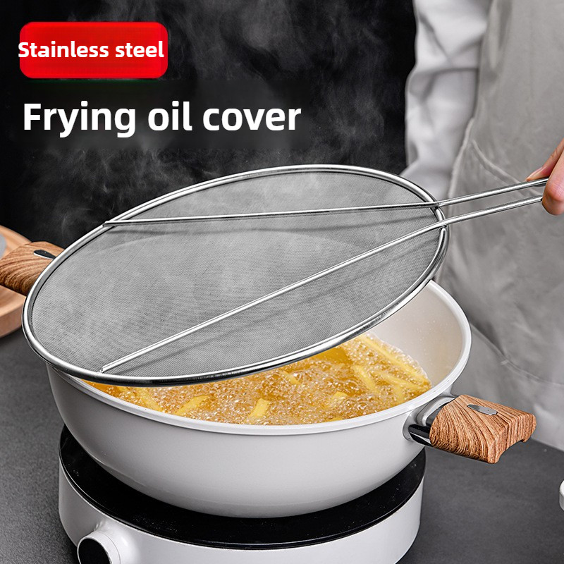 Stainless Steel Oil Proof Mesh Cooking Anti Splatter Split Guard ...