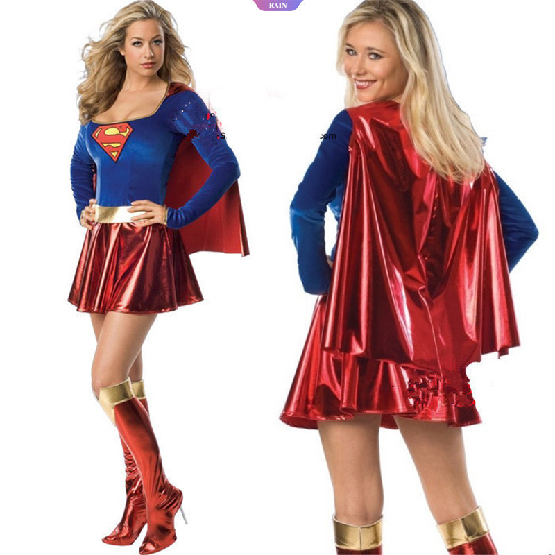 Supergirl Cosplay Costumes Galactic Female Warrior Empty Cos Clothes ...