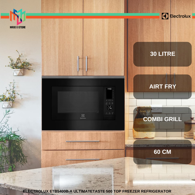 Electrolux EMSB 30XCF 30L Oven Microwave 14 Programs Child Lock 900W EMSB30XCF Ketuhar Bina Dalam Shopee Malaysia