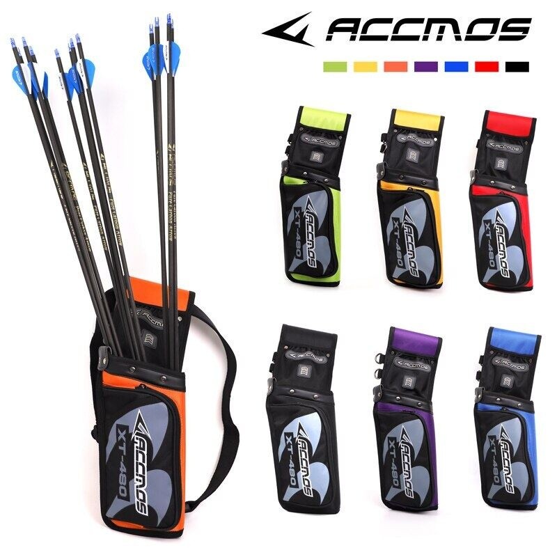 thumbnail image 2 of 6-Arrow Portable Quiver - ABS Rubber Archery Arrow Holder For Bows, 13.4" Outdoor Equipment 2 of 12