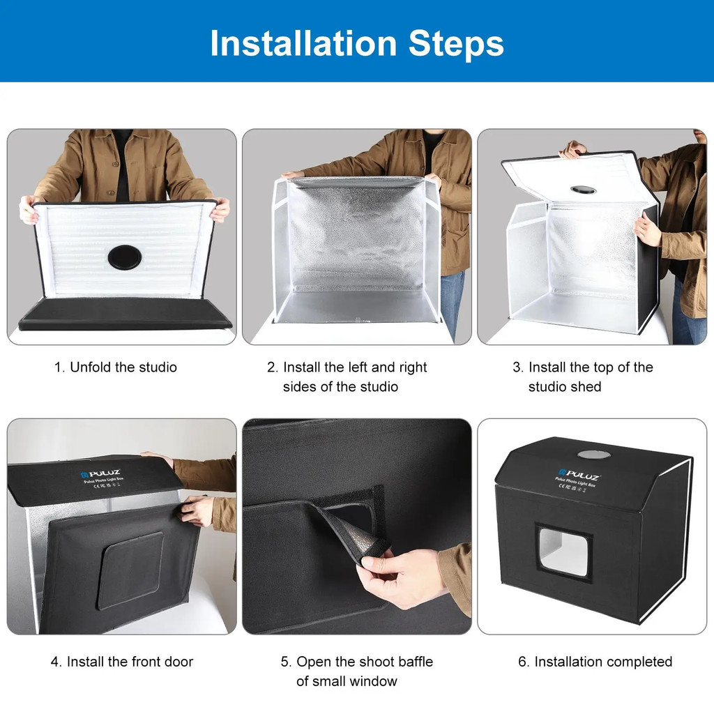 Malaysia Stock PULUZ 60 x 40cm Photo Studio Light Box Portable Cuboid ...