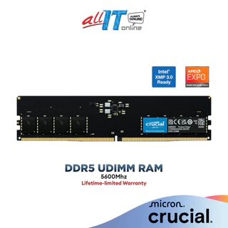 Crucial DDR5 5600MHz CL46 UDIMM Memory RAM for Desktop PC Intel XMP3.0 AMD EXPO (8GB / 16GB)