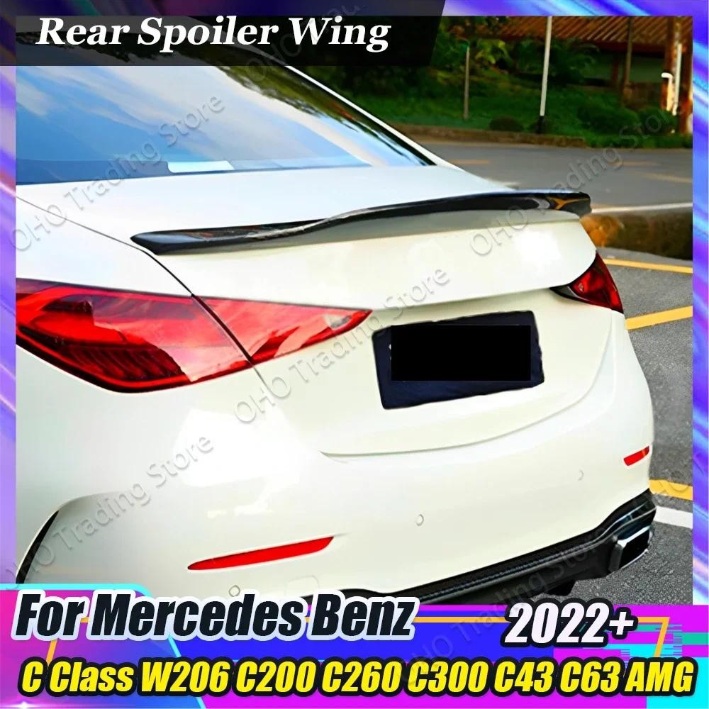 W206 Rear Trunk Spoiler Roof Lip Tail Wing For Mercedes Benz C Class ...