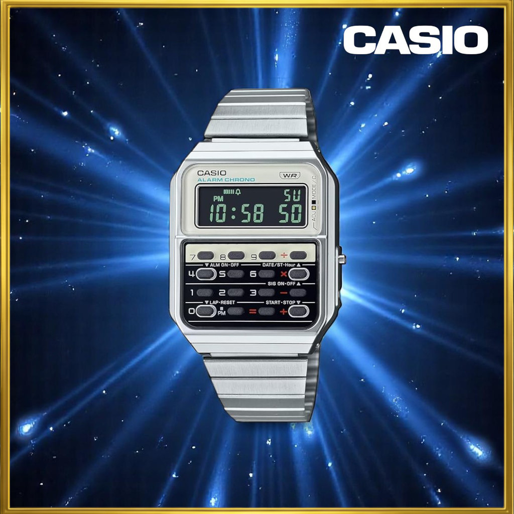 CASIO Vintage Series Digital Calculator Watch with 8-Digit Display ...