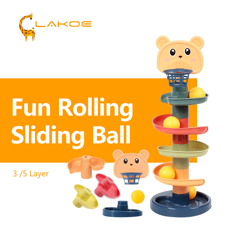 Lakoe 5Layer Fun Rolling Slide Ball Stack Tower Gliding Ball Baby Kids ...