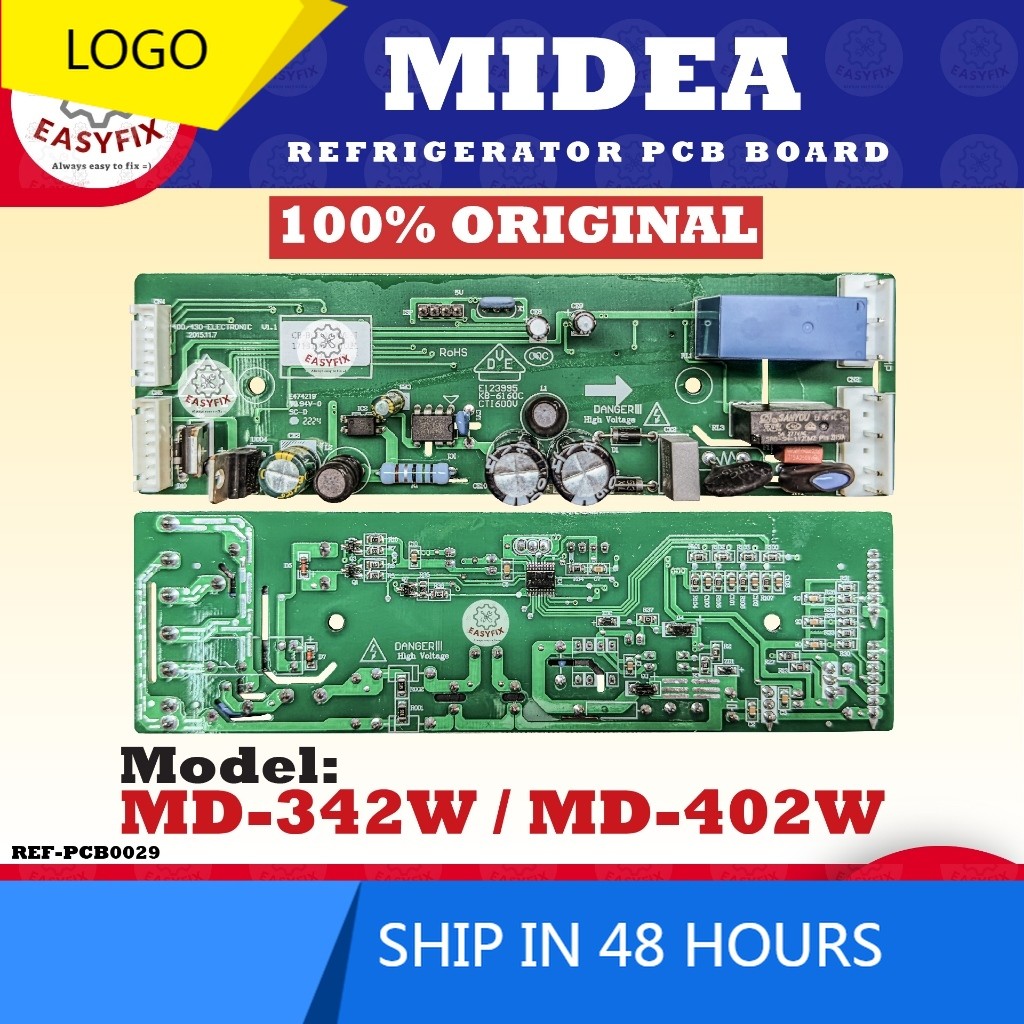 (100% ORIGINAL) MD-342W / MD-402W MIDEA REFRIGERATOR PCB BOARD MD-342 ...