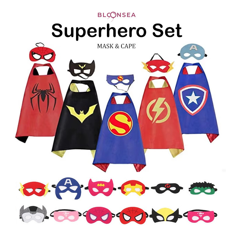 Ultimate Superhero Costume Kit for Boys - Spider Web Cape Mask Belt Set for Kids Ages 3-8 main image 1