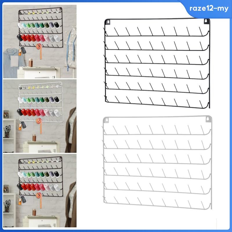 [RazecaMY] Thread Holder, Wall Mounted Embroidery Thread Rack, Metal 54 ...