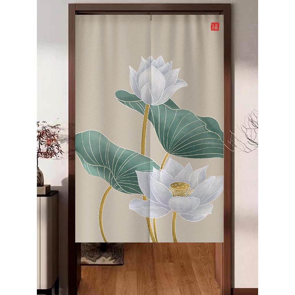 3D Lotus Mandarin Ducks Curtains Drapes main image 0