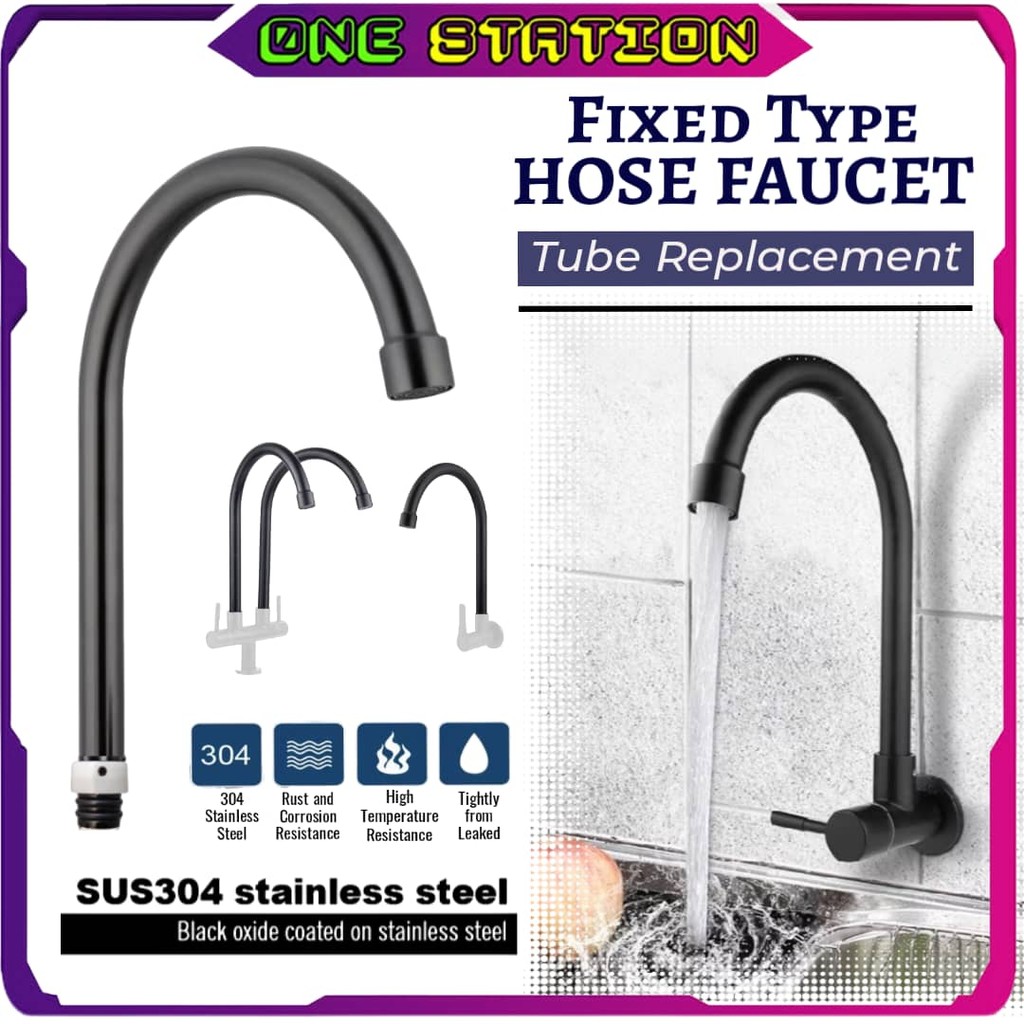 SUS304 Stainless Steel Tube Faucet Replacement Hose Pipe Kitchen Hos ...