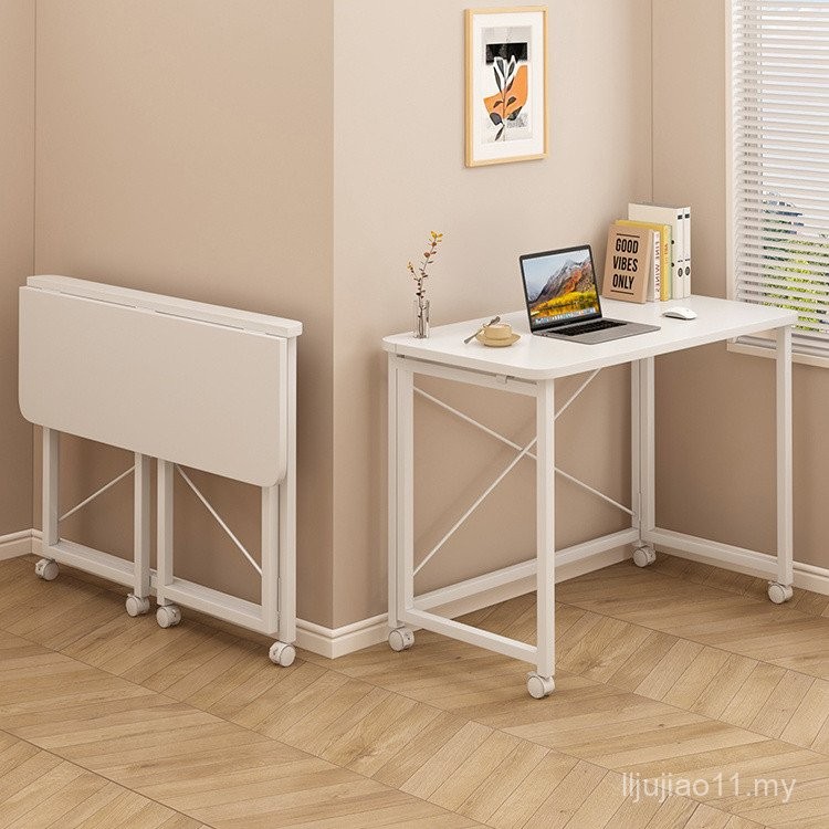 My Table Foldable Movable Computer Table Rectangular Rental House Study ...