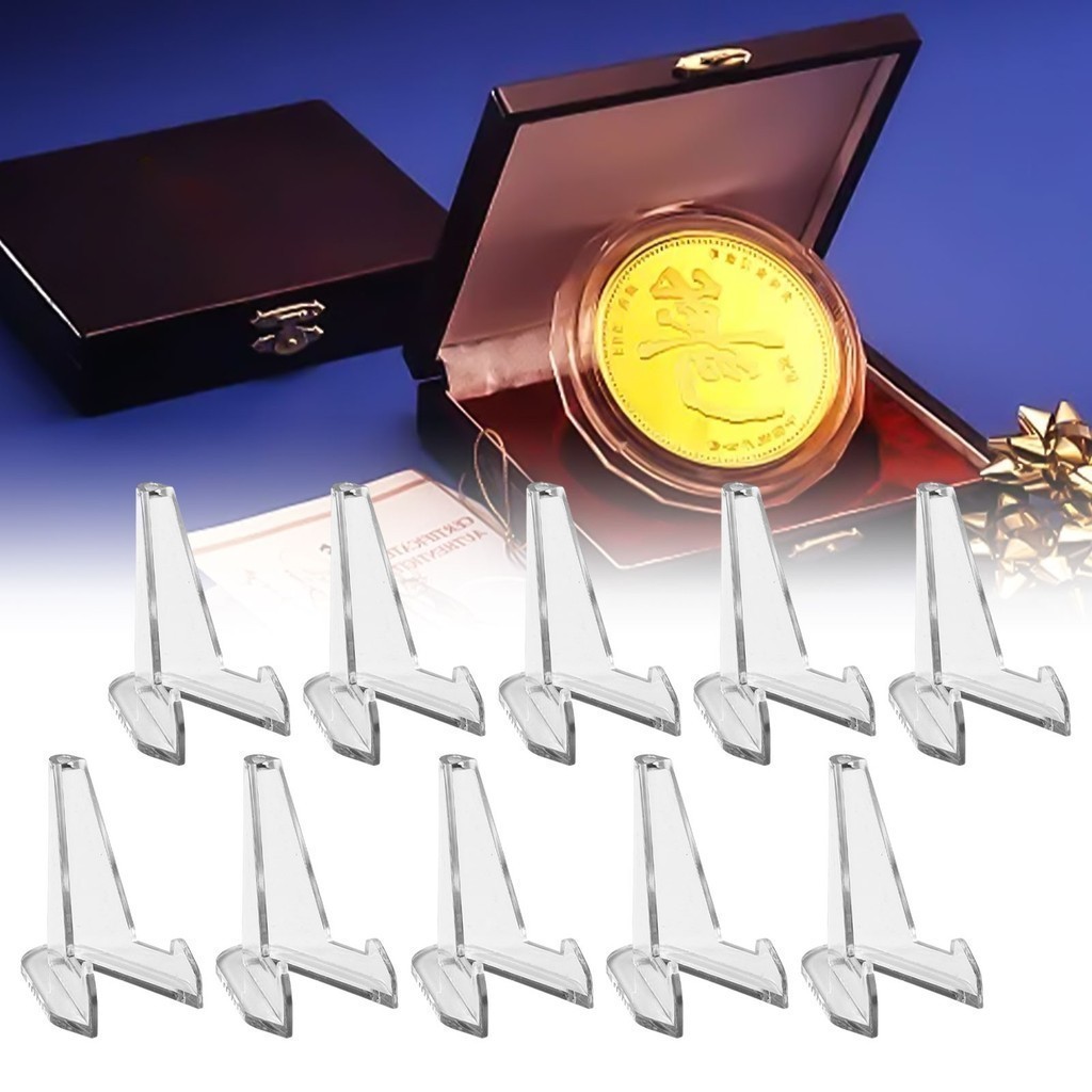 10X acrylic commemorative coin display stand transparent triangle ...