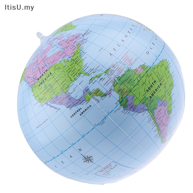 PERAK..... [ItisU] 38cm Inflatable Globe World Earth Ocean Map Ball ...