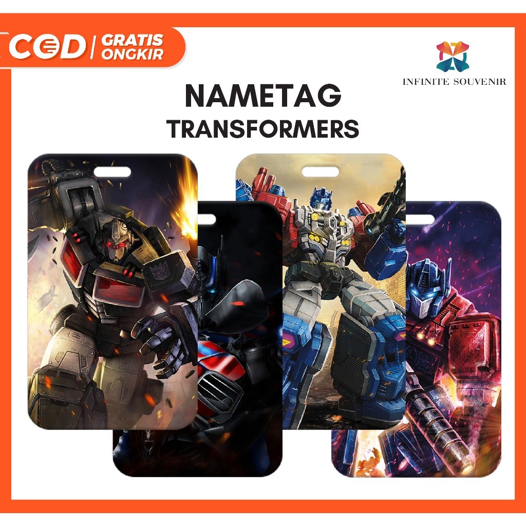 (N009) Transformers Nametag Without Straps / Cartoon Card Holder ...