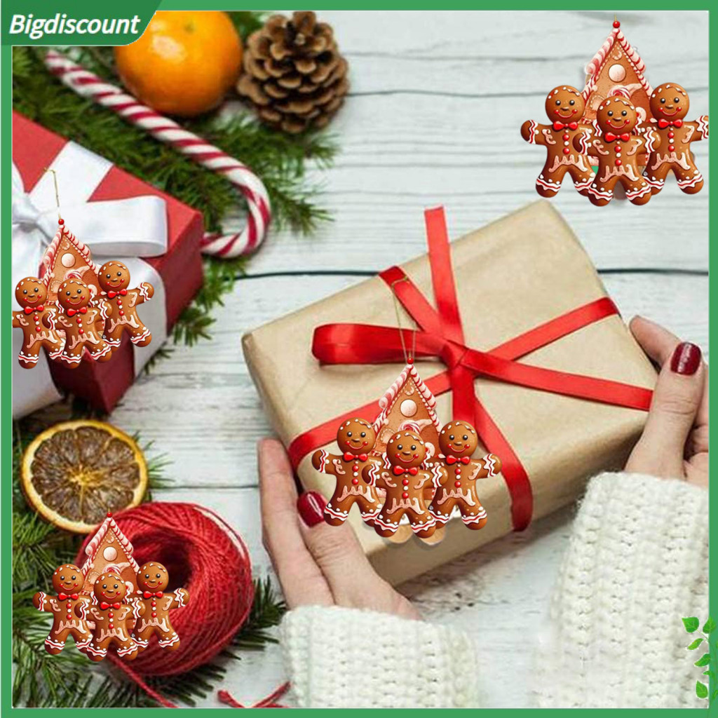 {BIG} Gingerbread Man Tree Decorations Acrylic Gingerbread Decorations ...